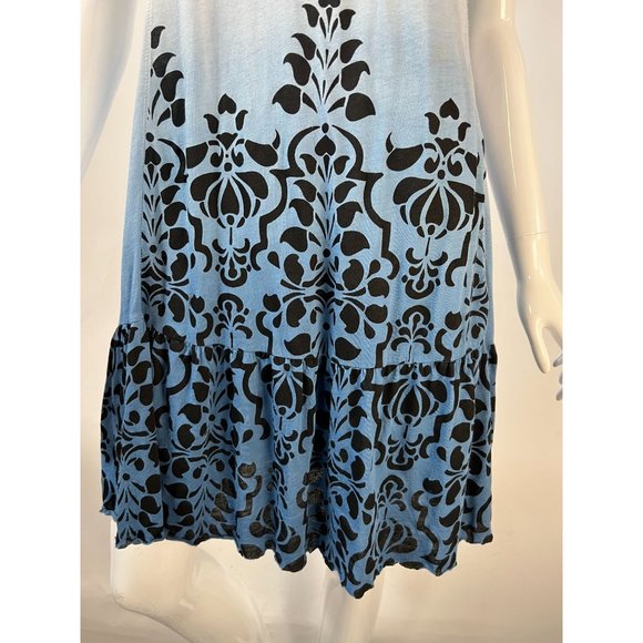 Testament Spaghetti Stap Ombre Sun Dress Size Medium Blue Cotton Blend - Picture 13 of 16